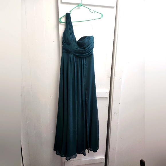 Lulu's Always Enamored Emerald Green One-Shoulder Maxi Dress - Picture 5 of 7